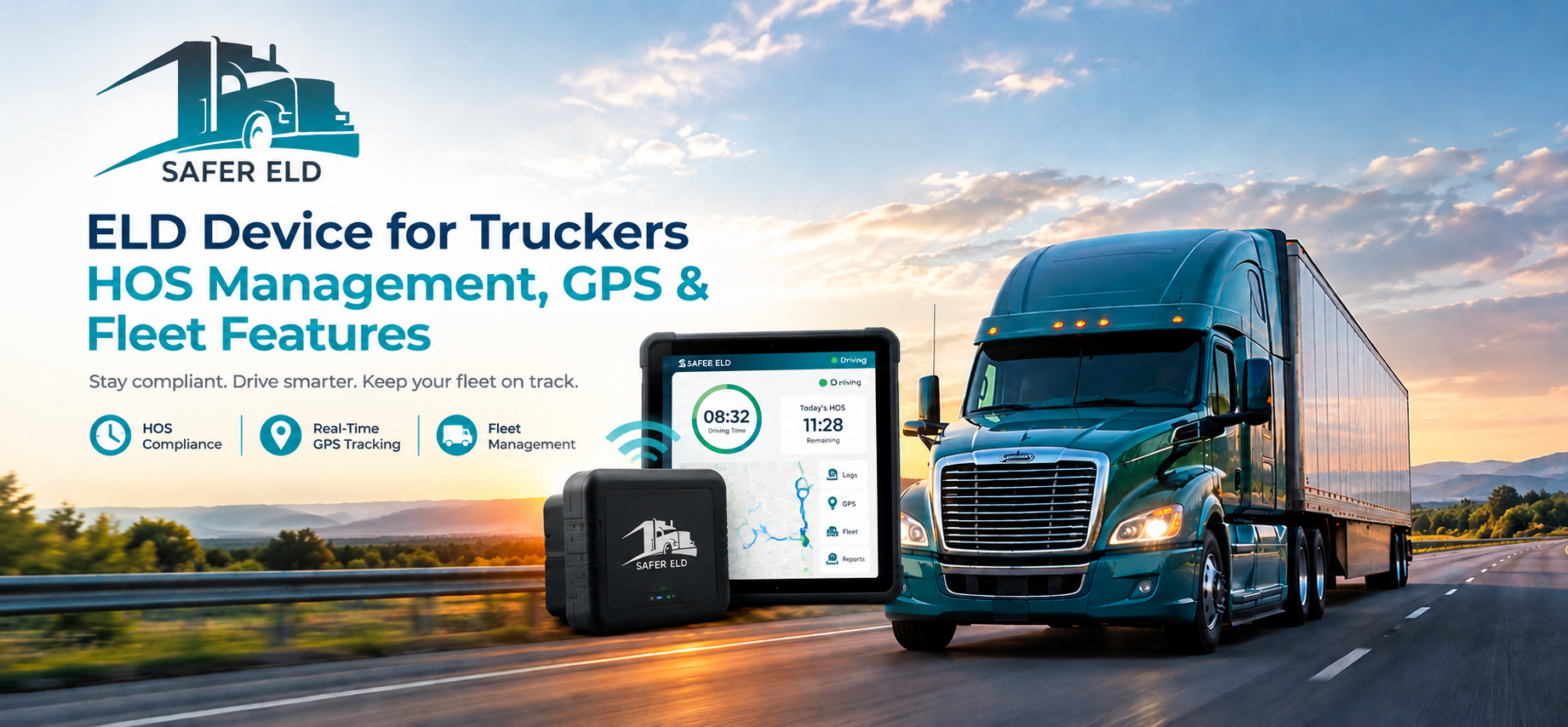 ELD Device for Truckers - HOS Management, GPS & Fleet Features